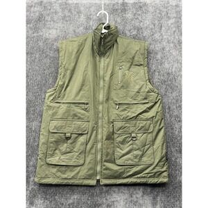 Urban Gravity Hunting Vest Men 2XL Olive Green Mock Neck Full Zip Utility Hiking